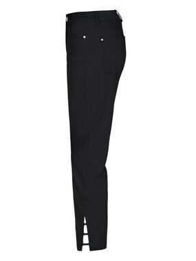 NWT DOLCEZZA Black Lightweight Jean Cropped Ankle Detail, sz. 10